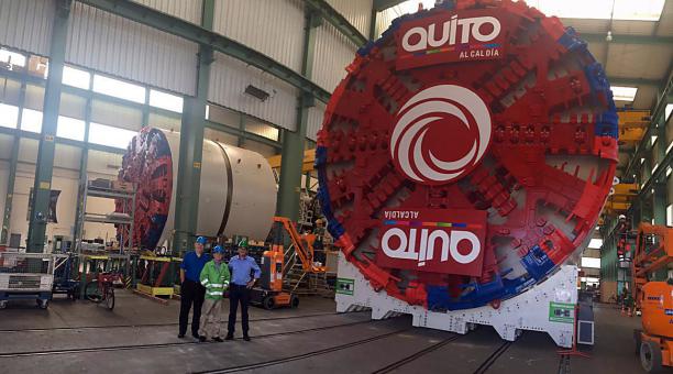 Las tuneladoras se chequearon en Alemania, antes de que se envíen hacia la capital. Foto: Cortesía Metro de Quito
