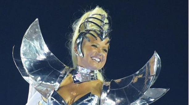 Xuxa durante el desfile del carnaval de Río de Janeiro. Foto: Tomada de Infobae