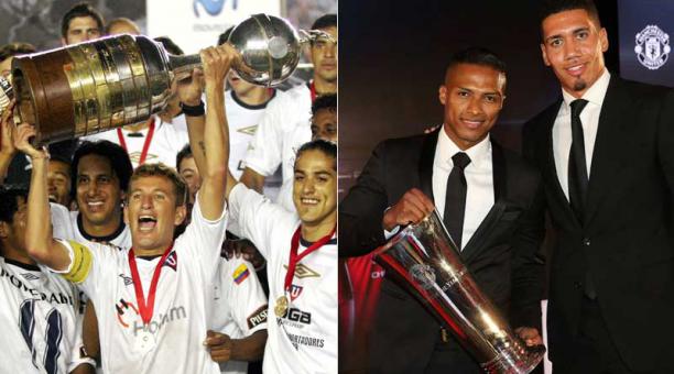 Liga de Quito y Antonio valencia está entre lo más destacado por la Conmebol en la última década. Fotos: Archivo / Facebook del M. United