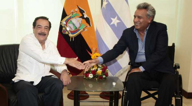 El presidente Lenín Moreno y el alcalde Jaime Nebot ya tuvieron una primera reunión. Foto: ÚN