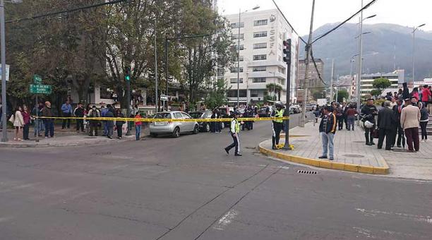 Las calles aledañas al edificio de la Plataforma Financiera fueron cerradas. Foto: Twitter Agencia Metropolitana de Tránsito