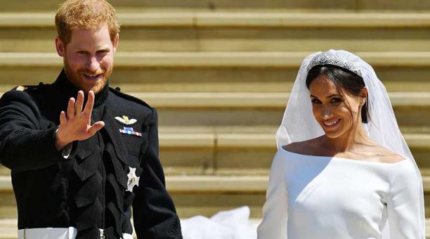 En la boda, la duquesa de Sussex entregó a sus invitadas pantuflas blancas. Foto: AFP