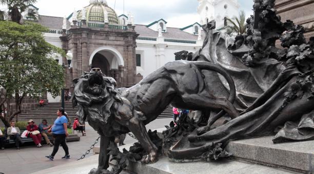 En la foto, el monumento en la Plaza de la Independencia en el Centro Histórico de Quito. Foto: Armando Prado / UN
