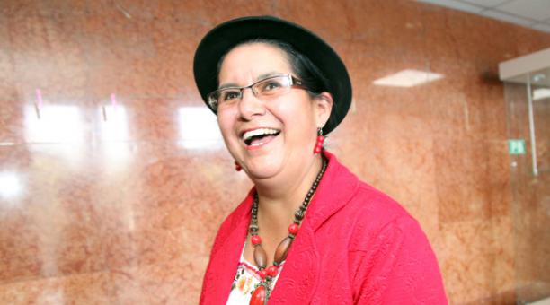 La asambleísta Lourdes Tibán es una de las principales figuras de Pachakutik, Foto: Paúl Rivas / UN