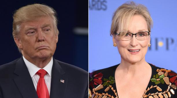 Donald Trump llamó a Meryl Streep de actriz sobrevalorada. Foto: AFP
