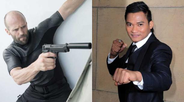 El actor inglés Jason Statham y el tailandés Tony Jaa en planes de una pelicula de narcos china.. Fotos: IMDB