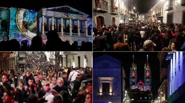 El Teatro Sucre y la Basílica fueron los primeros destinos de la gente que acudió desde el norte al primer día de la Fiesta de la Luz. Fotos: ÚN