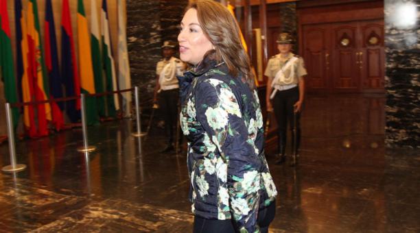 La asambleísta Soledad Buendía, de Alianza País, en la Asamblea Nacional, el martes 3 de octubre del 2017. Foto: ÚN