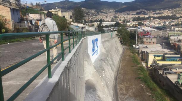 El nuevo muro de contención en la Argelia, se llama Leonidas Proaño. Foto: Paúl Rivas / ÚN