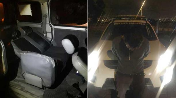 Un hombre fue detenido en Calderón por presuntamente intentar violar a un niño en el interior se un vehículo. Foto: Cortesía de la Policía