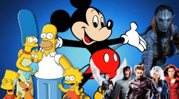 Los Simpsons y el ratón Mickey juntos en la industria del entretenimiento. Foto: Tomada de Infobae