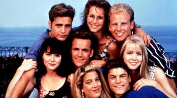 Los protagonistas de la la exitosa serie teen Beverly Hills 90210. Foto: Captura de pantalla
