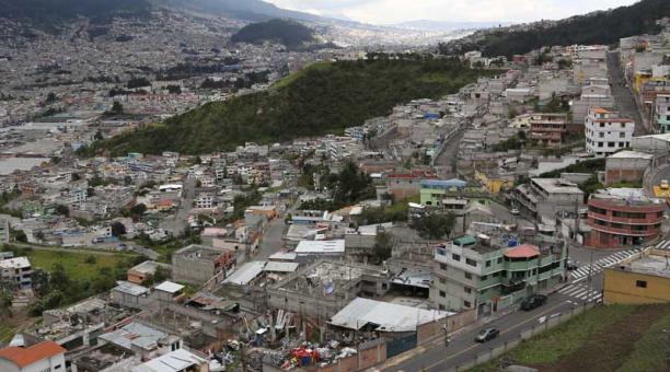 Una vista panorámica del barrio Argelia, en el sur de Quito. Foto: Referencial
