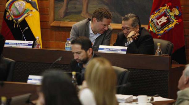 Durante la sesión, que arrancó a las 12:30, los concejales puntualizaron ocho observaciones al texto. Foto: Galo Paguay / ÚN