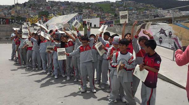 Los niños periodistas pertenecen a la escuela Humberto Mata Martínez. Foto: Ana Guerrero / ÚN