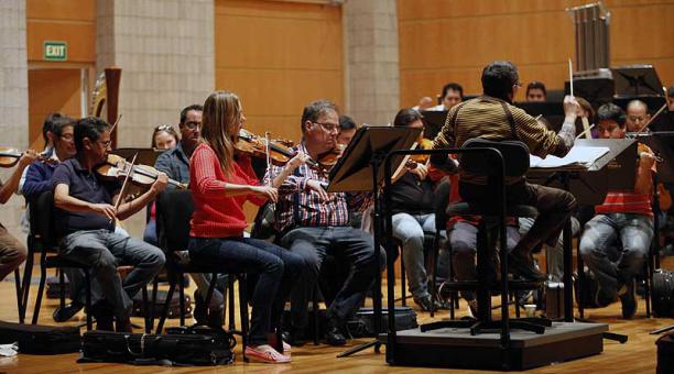 La Sinfónica Nacional durante un ensayo en la Casa de la Música. Foto: archivo ÚN