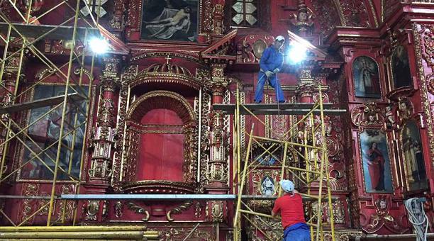 Los trabajos en la capilla de la Virgen del Rosario duraron algo más de tres meses. Fotos: Betty Beltrán / ÚN