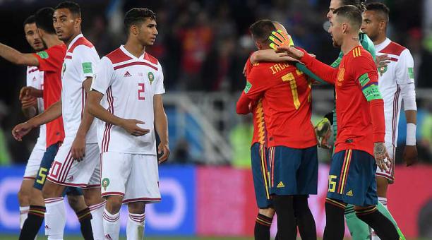 España terminó líder del Grupo B con cinco puntos. Foto: AFP