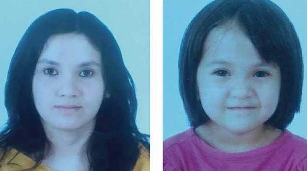 María José Ponce Vargas tiene 28 años.  Su hija Lirio Sofía Escobar Ponce, tiene cuatro. Fotos: cortesía Policía Nacional