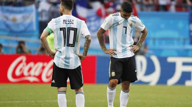Argentina fue derrotada por Francia y se despidió del Mundial. Foto: EFE