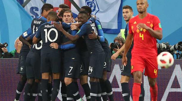 Francia venció por la mínima diferencia a Bélgica. Foto: EFE