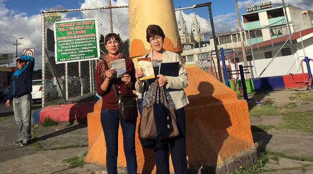 El obelisco del barrio recuerda a su patrona. Foto: Betty Beltrán / ÚN