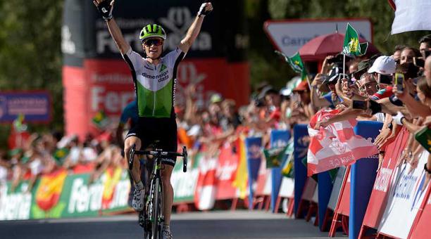 El estadounidense King venció en la cuarta etapa de la Vuelta a España. Foto: EFE