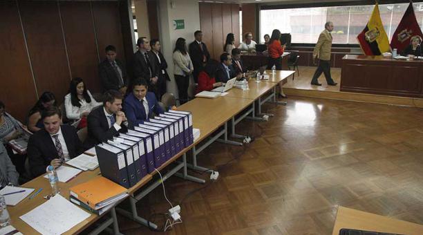 La audiencia preparatoria de juicio tiene lugar en la Corte Nacional. Foto: Patricio Terán / ÚN
