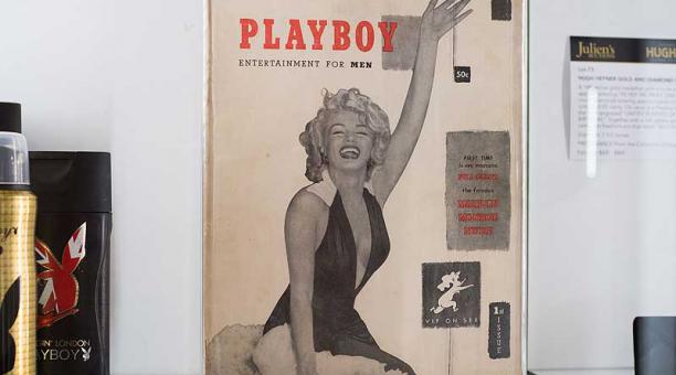 El primer ejemplar de Playboy, con Marilyn Monroe en la portada, fue subastado en Los Ángeles. Foto: AFP