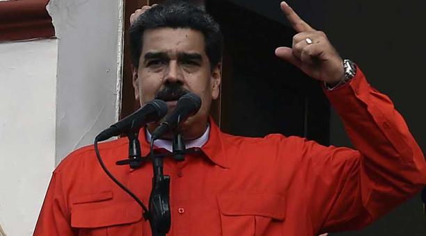 Desde el Palacio de Miraflores, Nicolás Maduro se refirió al Lenín Moreno como "nefasto" presidente. Foto: AFP