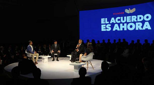 El presidente Lenín Moreno presentó la iniciativa. Habrá resultados en 45 días. Foto: Julio Estrella / ÚN