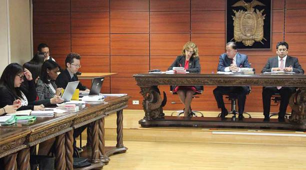 La fiscal general Diana Salazar estuvo en la audiencia de apelación de medida cautelar solicitada por Jorge Glas. Foto: Twitter Fiscalía