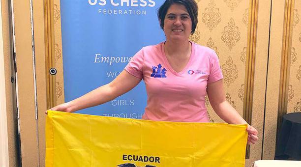 La ajedrecista Carla Heredia jugó un total de 17 horas, en dos días de competencia. Foto: Twitter Carla Heredia
