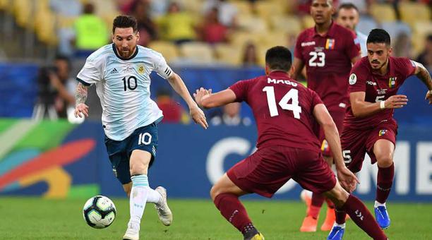 Lionel Messi se reivindicó con la Albiceste y estuvo más presente que en otros partidos de la Copa América. Foto: AFP