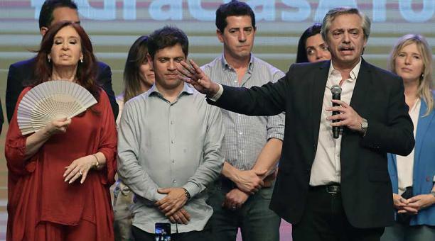 Alberto Fernández se consagró en primera vuelta con el 48% de los votos. Foto: AFP