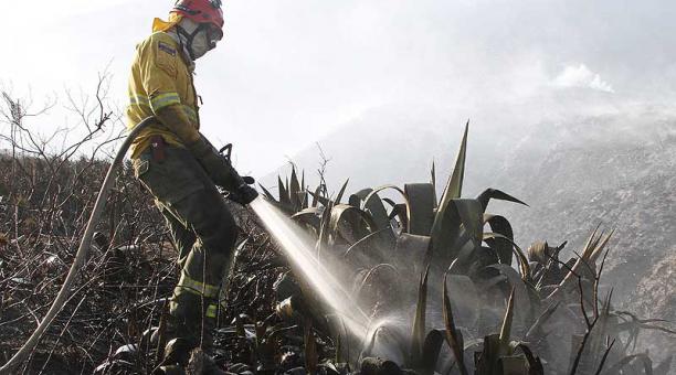 400 efectivos se distribuyeron por el cerro Casitagua durante la emergencia. Foto: Julio Estrella / ÚN