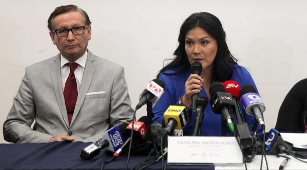 La ministra de Salud, Catalina Andramuño, durante una rueda de prensa el 29 de enero del 2020. Foto: Julio Estrella / ÚN