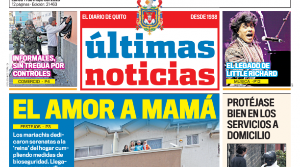 Edición del 11 de mayo del 2020: La cuarentena no impidió festejar a mamá. Foto: Captura de pantalla