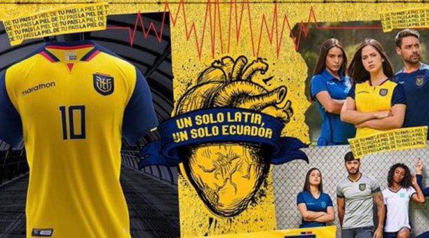 La nueva camiseta de la Selección fue presentada en las redes sociales de la Ecuafútbol. Foto: cortesía