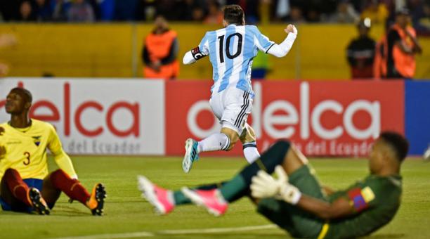 Lionel Messi en el  partido que jugó contra Ecuador, en el Atahualpa, en el 2018. Foto: Archivo / ÚN