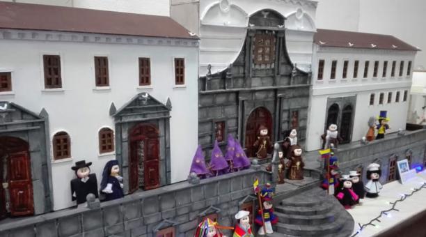 Los pesebres recrean varios personajes y oficios tradicionales de Quito. Foto: cortesía
