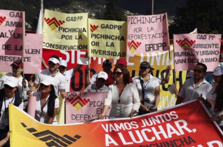 Los Consejos Provinciales del Ecuador se reunieron en Quito para realizar una marcha. Foto: Galo Paguay / ÚN