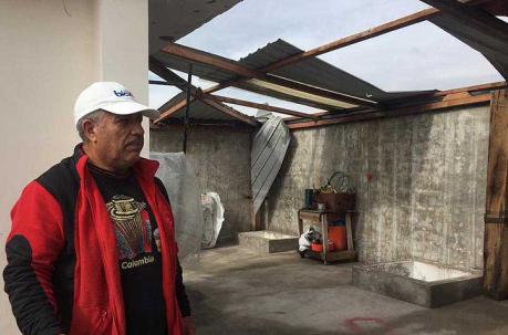 De las 20 casas afectadas, en tres se destruyó el techo. Foto: Eduardo Terán / ÚN