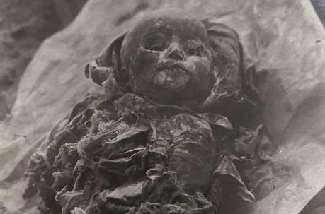 Una imagen del bebé momificado naturalmente. Foto: cortesía INPC