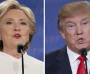Hillary Clinton (i) y Donald Trump (d), durante el último debate presidencial en la Universidad de Las Vegas en Nevada (Estados Unidos). Foto: EFE