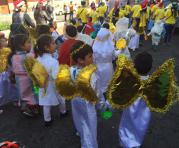 Todo el plantel del Don Bosco participó del pase del Niño. Foto: Eduardo Terán / ÚN