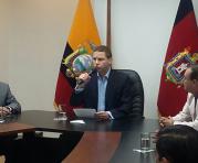 Mauricio Rodas, alcalde de Quito en rueda de prensa. Foto: Isabel Alarcón / ÚN