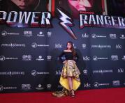 La actriz Becky G posa durante el estreno de la película Power Rangers en Ciudad de México (México). Foto: EFE