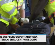 Un hombre fue detenido con una maleta con droga