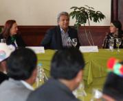 Lenín Moreno se reunió con los dirigentes de los sectores indígenas. Pavel Calahorrano / ÚN